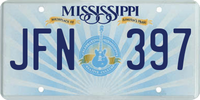 MS license plate JFN397