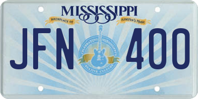 MS license plate JFN400