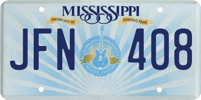 MS license plate JFN408