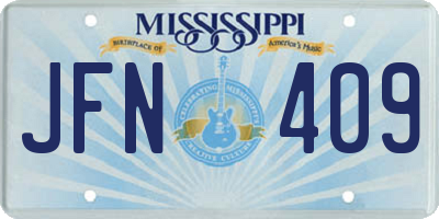 MS license plate JFN409