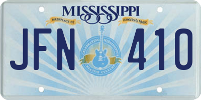 MS license plate JFN410