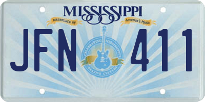 MS license plate JFN411