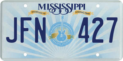 MS license plate JFN427