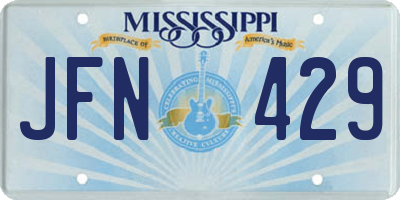 MS license plate JFN429