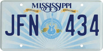 MS license plate JFN434