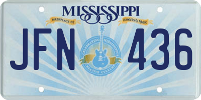 MS license plate JFN436