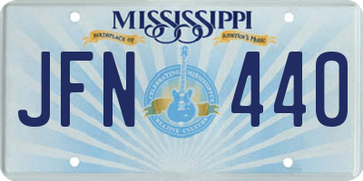 MS license plate JFN440