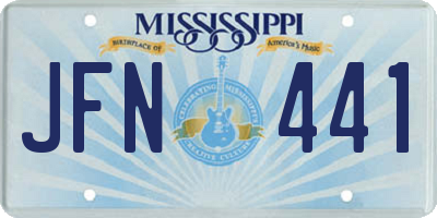 MS license plate JFN441