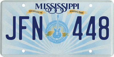 MS license plate JFN448