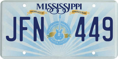 MS license plate JFN449