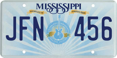MS license plate JFN456