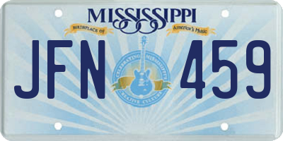 MS license plate JFN459