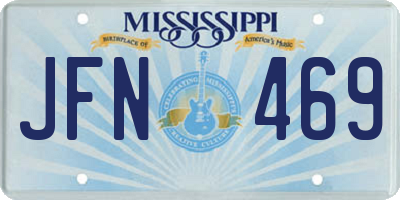 MS license plate JFN469