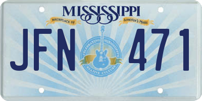 MS license plate JFN471