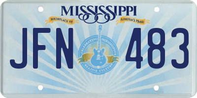 MS license plate JFN483