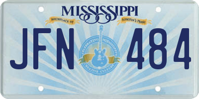MS license plate JFN484
