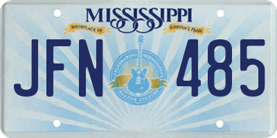 MS license plate JFN485