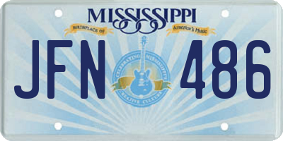 MS license plate JFN486