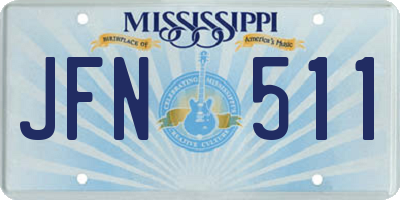 MS license plate JFN511