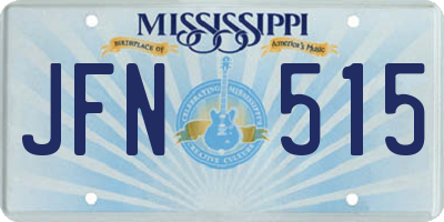 MS license plate JFN515