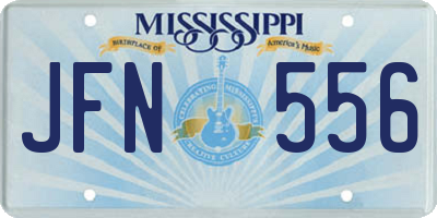 MS license plate JFN556