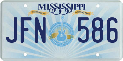 MS license plate JFN586