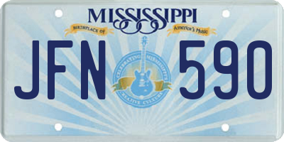 MS license plate JFN590