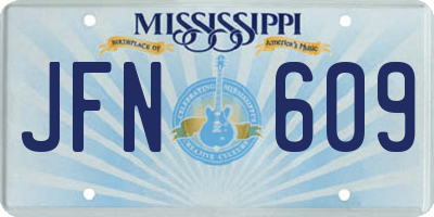 MS license plate JFN609