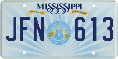 MS license plate JFN613
