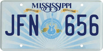 MS license plate JFN656