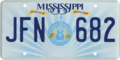 MS license plate JFN682