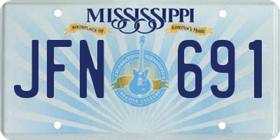 MS license plate JFN691