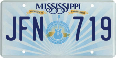 MS license plate JFN719