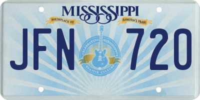 MS license plate JFN720