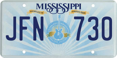 MS license plate JFN730