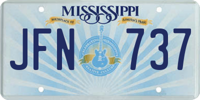 MS license plate JFN737