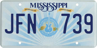 MS license plate JFN739