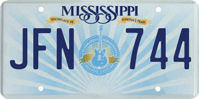 MS license plate JFN744