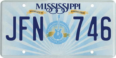 MS license plate JFN746