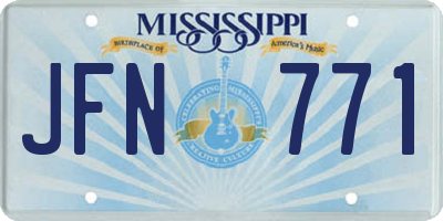 MS license plate JFN771