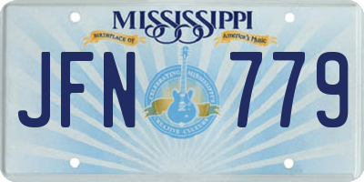 MS license plate JFN779