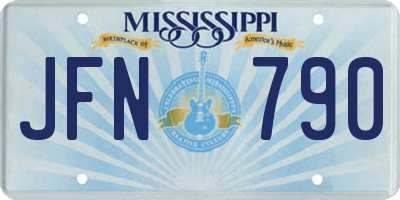MS license plate JFN790