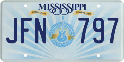 MS license plate JFN797