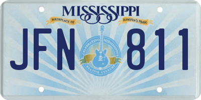 MS license plate JFN811