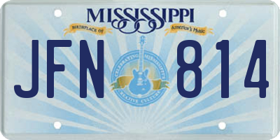 MS license plate JFN814