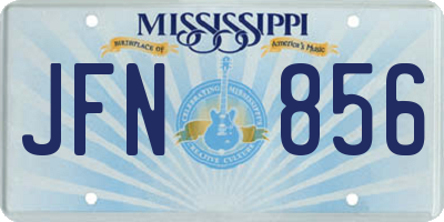 MS license plate JFN856