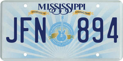 MS license plate JFN894