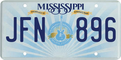 MS license plate JFN896