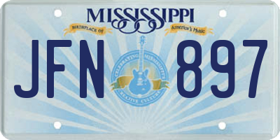 MS license plate JFN897