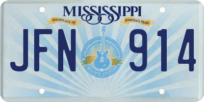 MS license plate JFN914